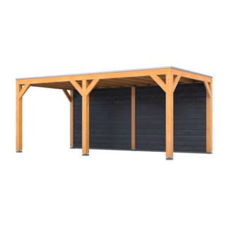 Douglas overkapping 407x497cm + wand zwart Verando, Living